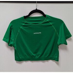 Alphalete Emerald Green Cropped Active T-Shirt
